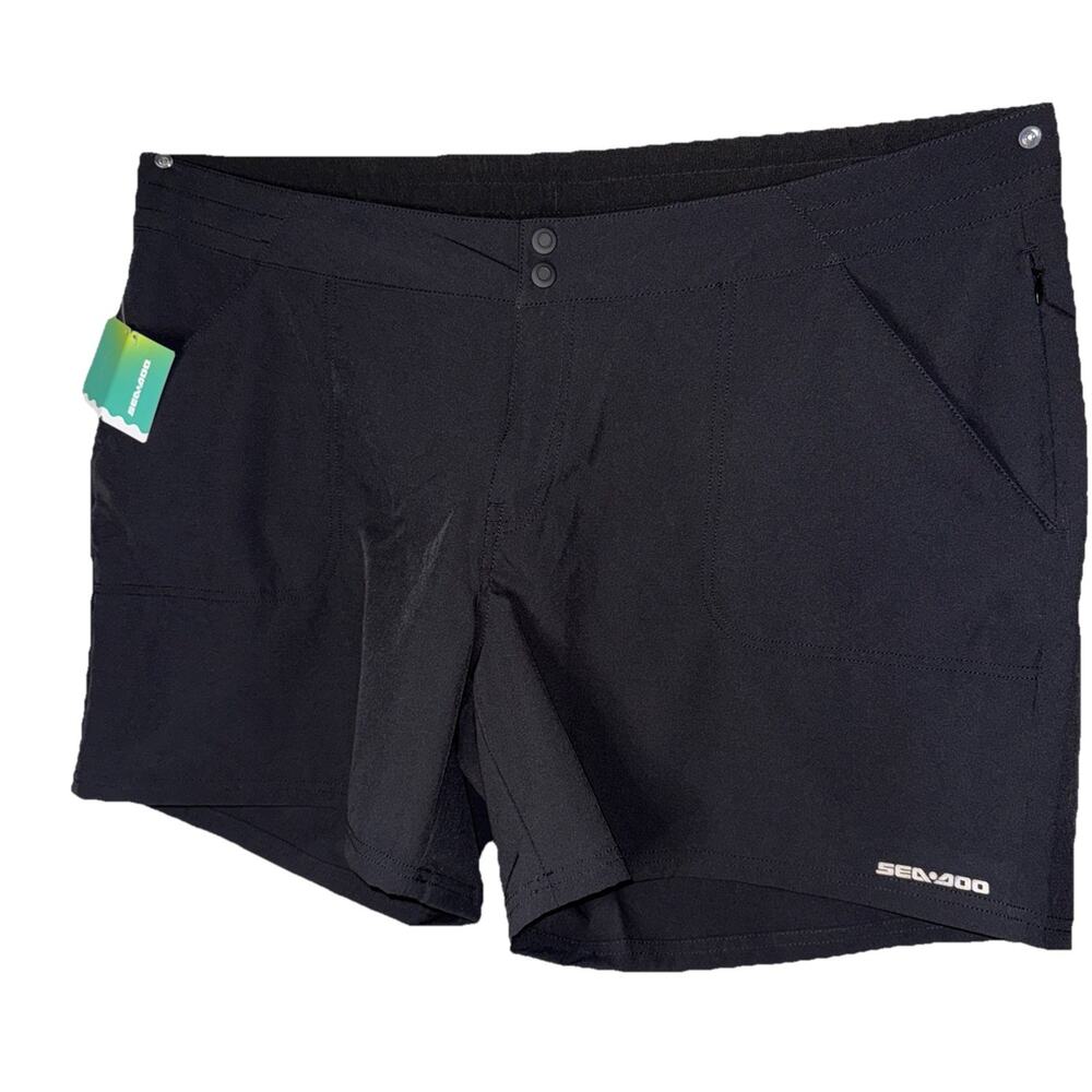 Seadoo Classic 6" Ladies Black XXL Boardshorts New With Tags